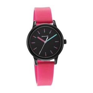 Sonataaa Splash Black Dial Women Analog Watch with Plastic Strap