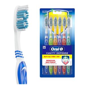 Cavity Defense Soft Manual Toothbrush For Adults, Soft Bristles