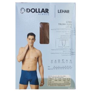 Dollar Lehar Combed Cotton Mens Long trunk underwear ( 2 pcs set )